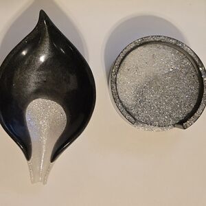 Chic Black and Silver Decorative Set